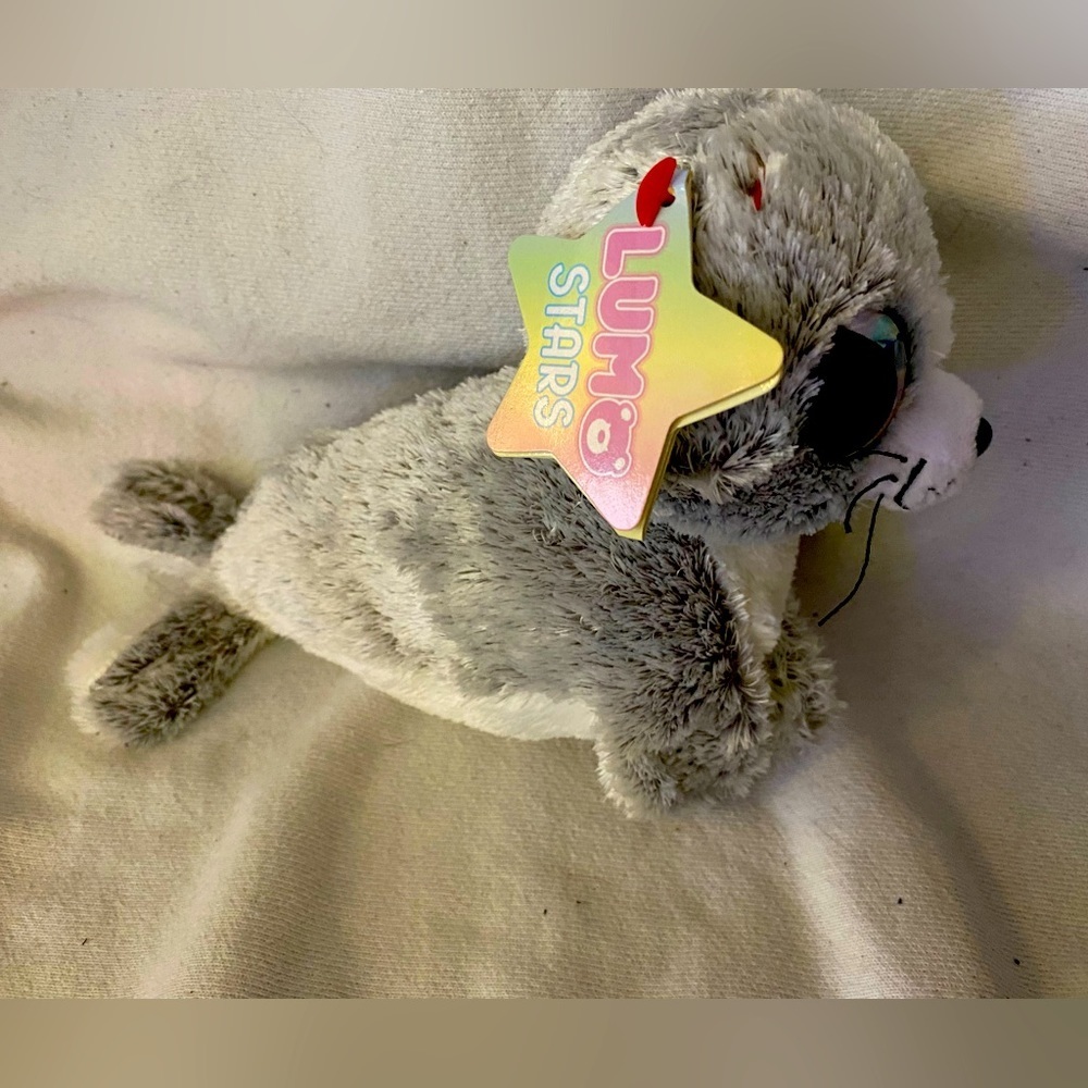 Lumo Stars Plush Baby Gray Seal NWT